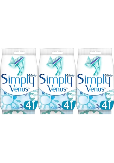 Gillette Simply Venus 2 Kullan At Kadın Tıraş Bıçağı 12li 3pk 4