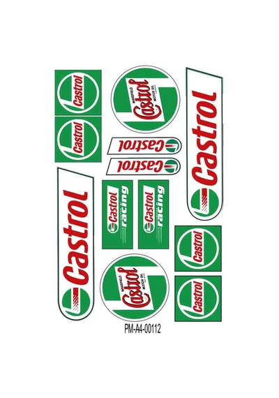 Sticker Seti Castrol Sponsor Tasarımlı Grenaj Kaplama 01 Nötr