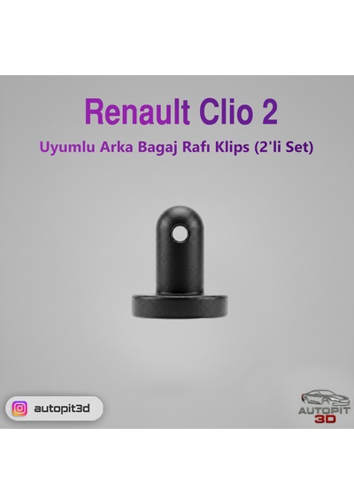 Renault Clio 2 Uyumlu Arka Bagaj Rafı Klipsi 2 Li Set