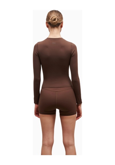 Because Of Alice Base Sculpting Long Sleeve Top Uzun Kollu Şekillendirici Kadın Üst Kahverengi