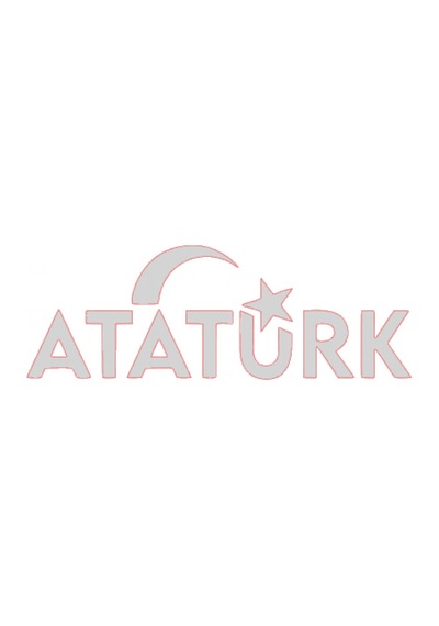 Atatürk Yazı 15cm Parlak Nikel Etiket - Sticker
