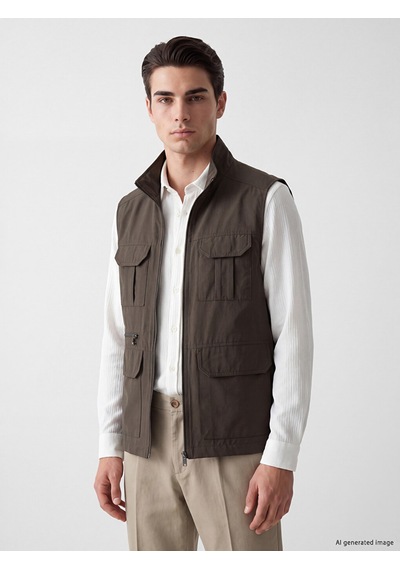 Lcwaıkıkı Classic Haki Regular Fit Dik Yaka Erkek Yelek