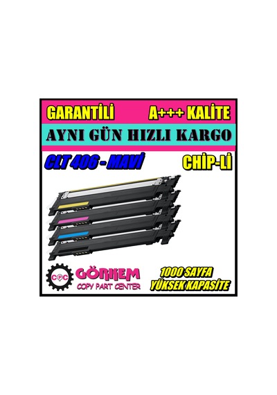 Samsung Clt-C406S / Clp-365 Toner Uyumlu Mavi N11.24708