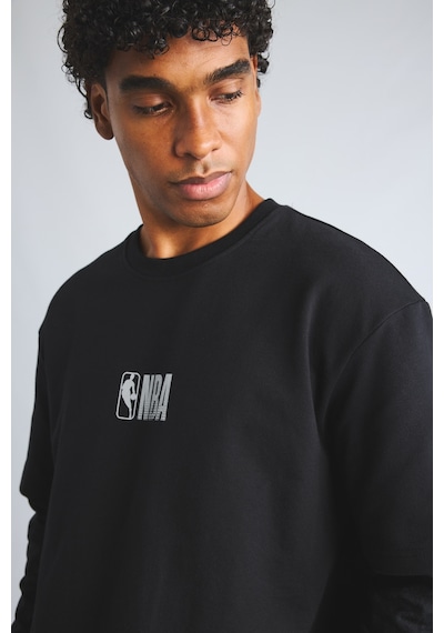 Defacto Nba Sırt Baskılı Oversize Bisiklet Yaka Sweatshirt I1552ax26wnbk81 Siyah-bk81