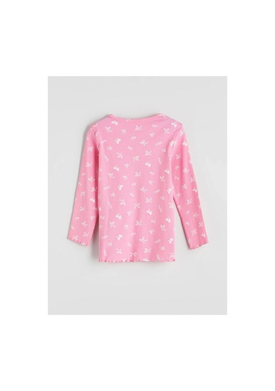 LC Waikiki Lcw Kids Pembe Bisiklet Yaka Fiyonk Baskılı Kız Çocuk Pijama Takımı Pınk Prınted LC Waikiki Lcw Kids Pembe Bisiklet Yaka Fiyonk Baskılı Kız Çocuk Pijama Takımı Pınk Prınted