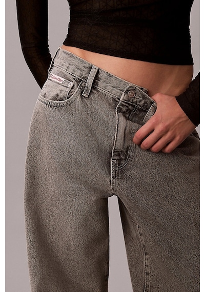 Calvin Klein Geniş Paça Grey Sterling Kadın Gri Jeans Lv047d834g-0sl Gri