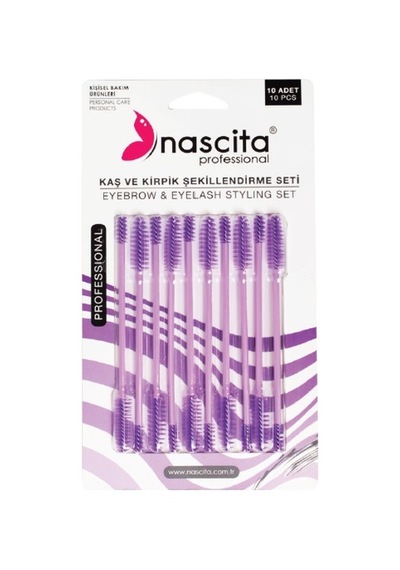 Nascita Mor Kaş Ve Maskara Fırçası Seti 10'lu Naseyefr0010