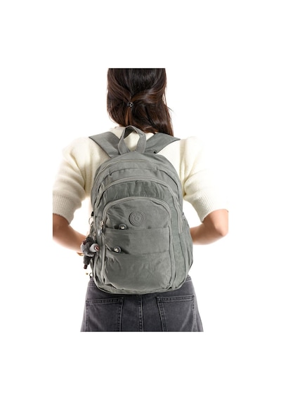 Baginn Kadın Sırt Çantası Çok Cepli 30 25 Cm Hafif Klinkır Kumaş Spor Seyahat Çantası Su İtici Kumaş Gri