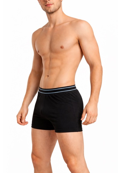 Maxi-dry Erkek Boxer Aşırı Terleme Önleyici Çift Katmanlı, Islaklık Sızdırmaz, Nefes Alabilen Iç Giyim Siyah