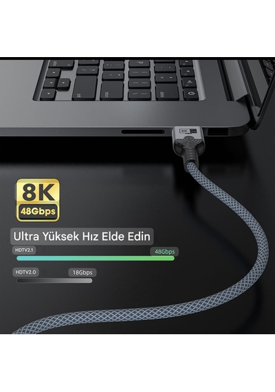 Ugourd 1-metre Hdmı To Hdmı Ultra Sertifikalı Hdmı 2.1 Kablo 48gb