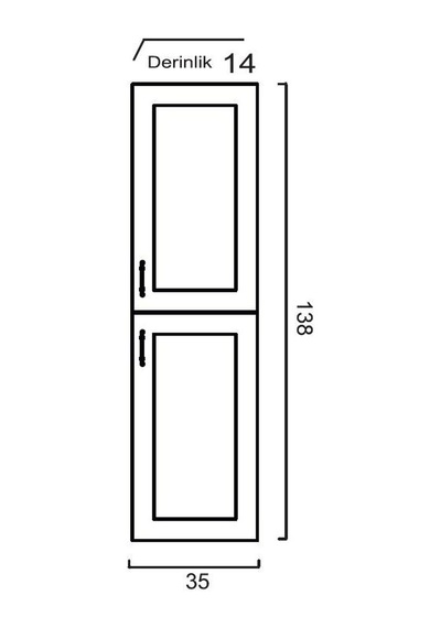 Denko Beyoğlu 35 Cm Mdf Gri Banyo Boy Dolabı Gri Denko Beyoğlu 35 Cm Mdf Gri Banyo Boy Dolabı Gri