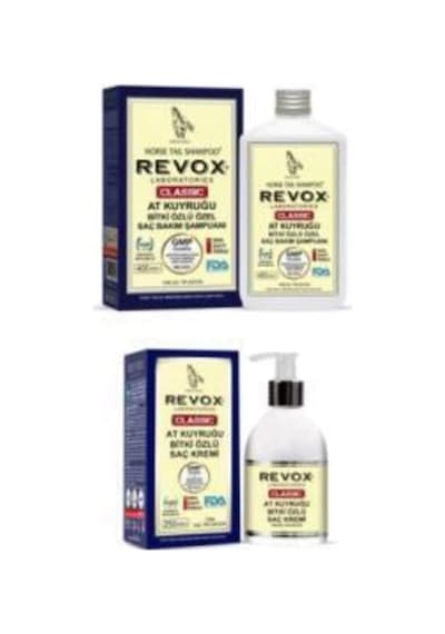 Revox At Kuyruğu Bitki Özlü Özel Saç Bakım Şampuanı 400 ML + Saç Kremi 250 ML