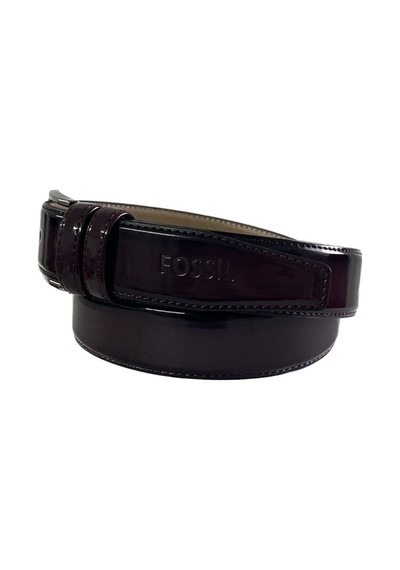 Fossil Bordo Rugan Suni Deri 3,5 Cm Erkek Kemeri 105 Taba