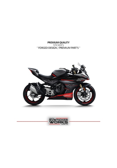 Cfmoto 450sr Forged Karbon Kaplama Yan Kanat Sticker Etiket Modeli
