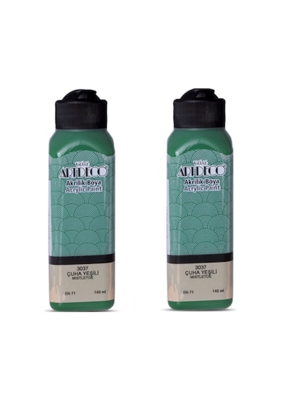 2 Li Akrilik Boya 140 Ml Renk Seçmeli Canlı Ve Pastel 3037 - Çuha Yeşili