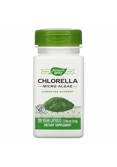 Nature S Way Chlorella Micro-algaea 100 Vegan Capsules 410 Mg