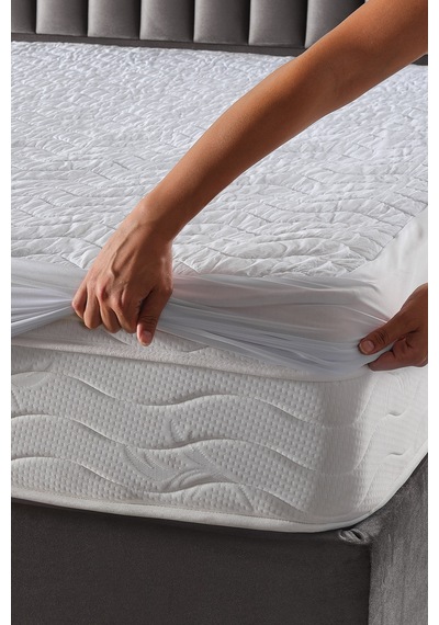 Comfyline Pamuk Sıvı Geçirmez Fitted Alez 150x200 Beyaz