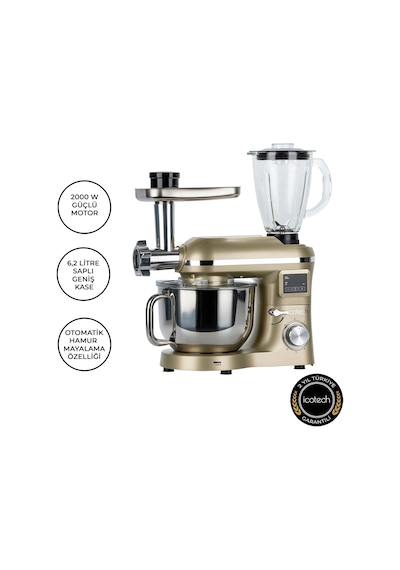 Icotech SM50 2000W 6.2 L Pro Hamur Yoğurma Makinesi