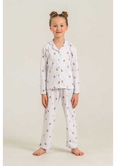 Rolypoly Anne Kız Teddy Bears Mor Gömlek Pijama Takımı Rp3913-a-v2 Rp3913-a-v2