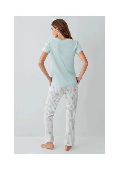 Angbutik Rolypoly Rp3810-s Kadın Kısa Kol Pijama Takımı Nil