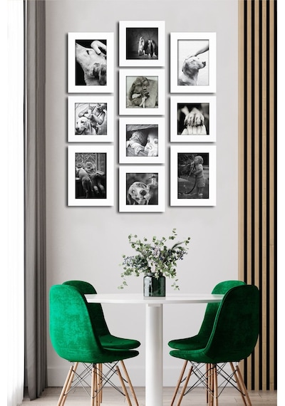 10 Parçalı Çerçeve Görünümlü Mdf Tablo Seti Flm176 Çok Renkli - 713607474 Çok Renkli