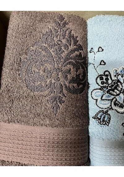 Özdilek Pony Havlu Seti Best Set Hamam Takımı Kahve-mavi Çok Renkli