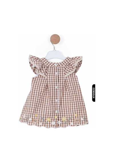 Xo Kids Kız Elbise 3-12 Ay 2321 Kahverengi
