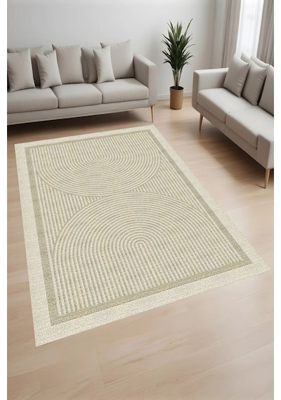 Rovigo Home Dijital Baskı Yıkanabilir Kaymaz Taban Salon Halısı Ve Yolluk Rv071-fnl344 Bej