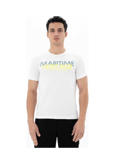 AR-MA Arma Erkek Slim Fit Bisiklet Yaka Tişört Y25344452201 Beyaz