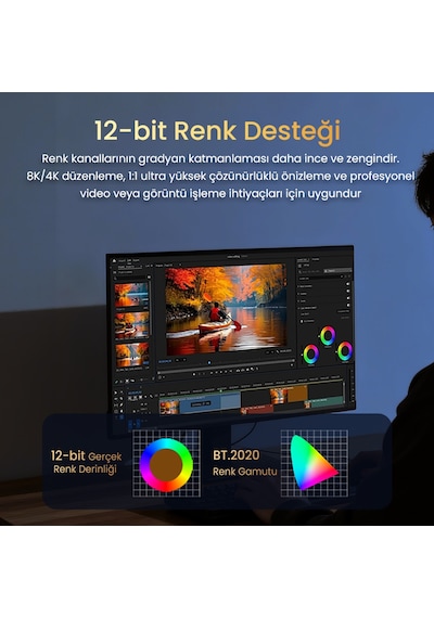 Veggieg Type-c To Dp Kablo 8k 60hz 4k 240hz Hdr Arc 48gbps Örgülü Çift Yönlü Görüntü Kablosu 1 Metre
