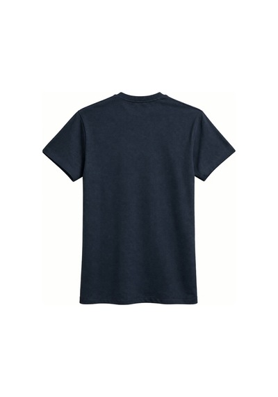Mixray 2079 Kadın Pamuk Baskılı Bisiklet Yaka Basic T-shirt Lacivert