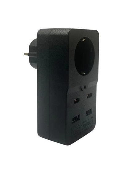 Isıya Dayanıklı Termal Akım Korumalı 1 Priz Girişli 2 Usb Girişli 2 Type-c Girişli Pirz 1033 M