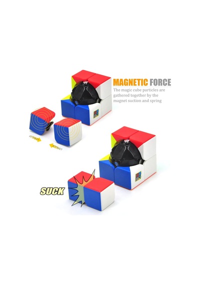 Moyu Meilong 2x2 Manyetik Bloklar 2m - Mıknatıslı Standlı Tornavidalı Stickersız Akıl Zeka Rübik Küp
