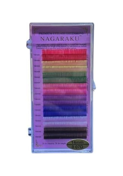 Nagaraku Renkli Kirpik 14mm 0.07d 7714