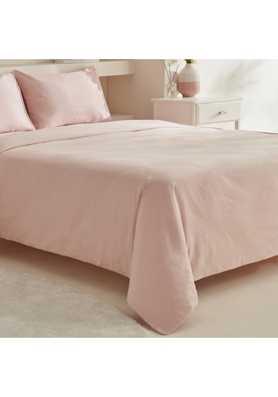 Karaca Home Charm Sion %100 Pamuk Jakarlı Saten King Size Nevresim Takımı Pudra 200.22.12.0112