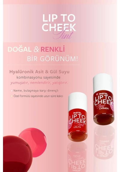 Pastel Plump Up Dolgunlaştıran Dudak Parlatıcısı 202 + Lip To Cheek Tint Carmen