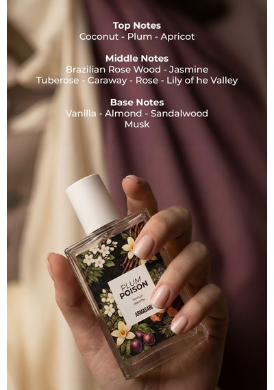 Armasari Plum Poison Kalıcı Kadın Parfüm 50ml Oryantal & Vanilya Erik, Kayısı, Yasemin, Badem Meyve - Oryantal