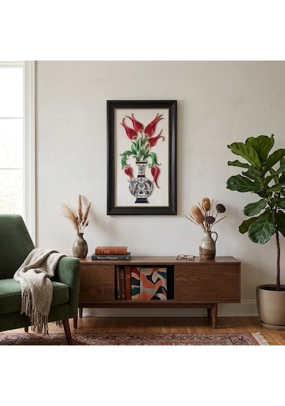 Vazoda Laleler Filografi Tablo 60x97 Cm