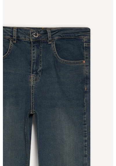 Defacto Crop Flare Fit Düşük Bel Bilek Boy Jean Yıkamalı Pantolon G2217ax25wnnm34 Mavi