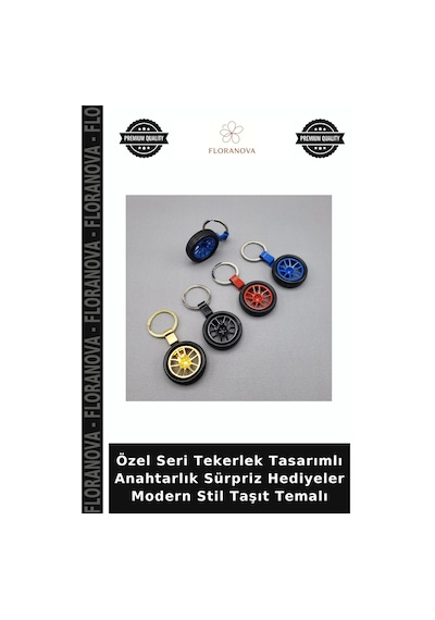 Özel Seri Tekerlek Tasarımlı Anahtarlık Sürpriz Hediyeler Modern Stil Taşıt Temalı