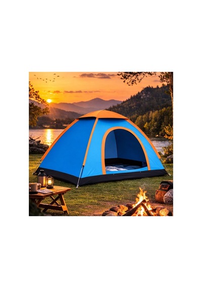 Buffer 3 Kişilik Yarı Otomatik Kurulum Kamp Çadırı Suya Dayanıklı, Taşıma Çantalı Outdoor Aile Ça Yeşil