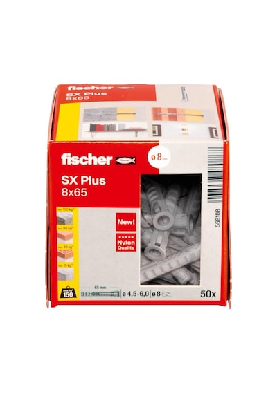 Fischer Sx Plus 8x65 Mm Plastik Genişlemeli Dübel