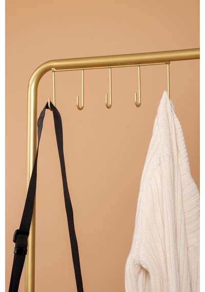 Aynalı Askılık Portmanto Ayakkabılık Kapı Girişi Vestiyer Ayakkabılık Puf Bench Gold