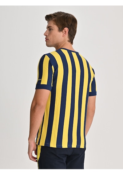 Fenerbahçe Retro Çubuklu Forma 64/65 Sarı-lacıvert