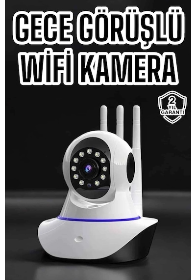 Ev Kamerası Wifi Kamerası Video Kayıt Çift Yönlü Hareket Sensörü Bebek -