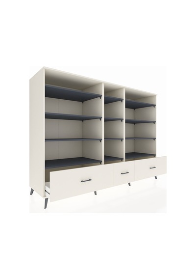 Kronos Dolap 12 Raflı 3 Çekmeceli 220x59x163 Aytaşı-antrasit/ayt Aytaşı-antrasit/aytaşı Kronos Dolap 12 Raflı 3 Çekmeceli 220x59x163 Aytaşı-antrasit/ayt Aytaşı-antrasit/aytaşı
