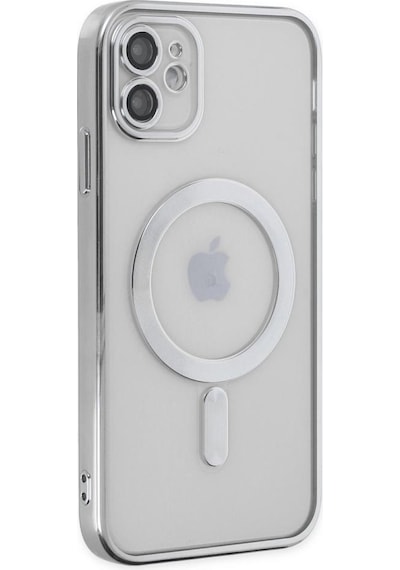 Apple Uyumlu iPhone  11 Kilif Magsafe Kamera Lensli Korumali Seffaf Silik 560979745