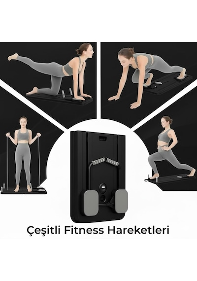 Çok Amaçlı Pilates Egzersiz Aleti, Pilates Reformer, Pilates Aleti,siyah