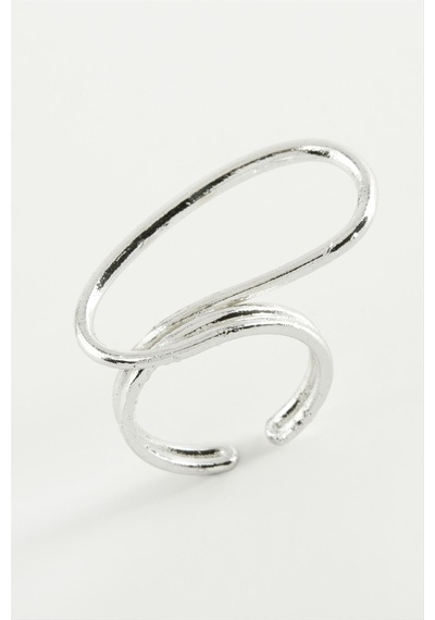 Oval - 933 - Metal Yüzük - Nazblsmm - Gümüş Rengi