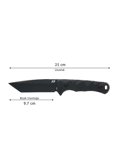 Schrade Usa Regıme Tanto Fixed Blade Aus-8 Çelik Kamp Bıçak 1182619 Siyah